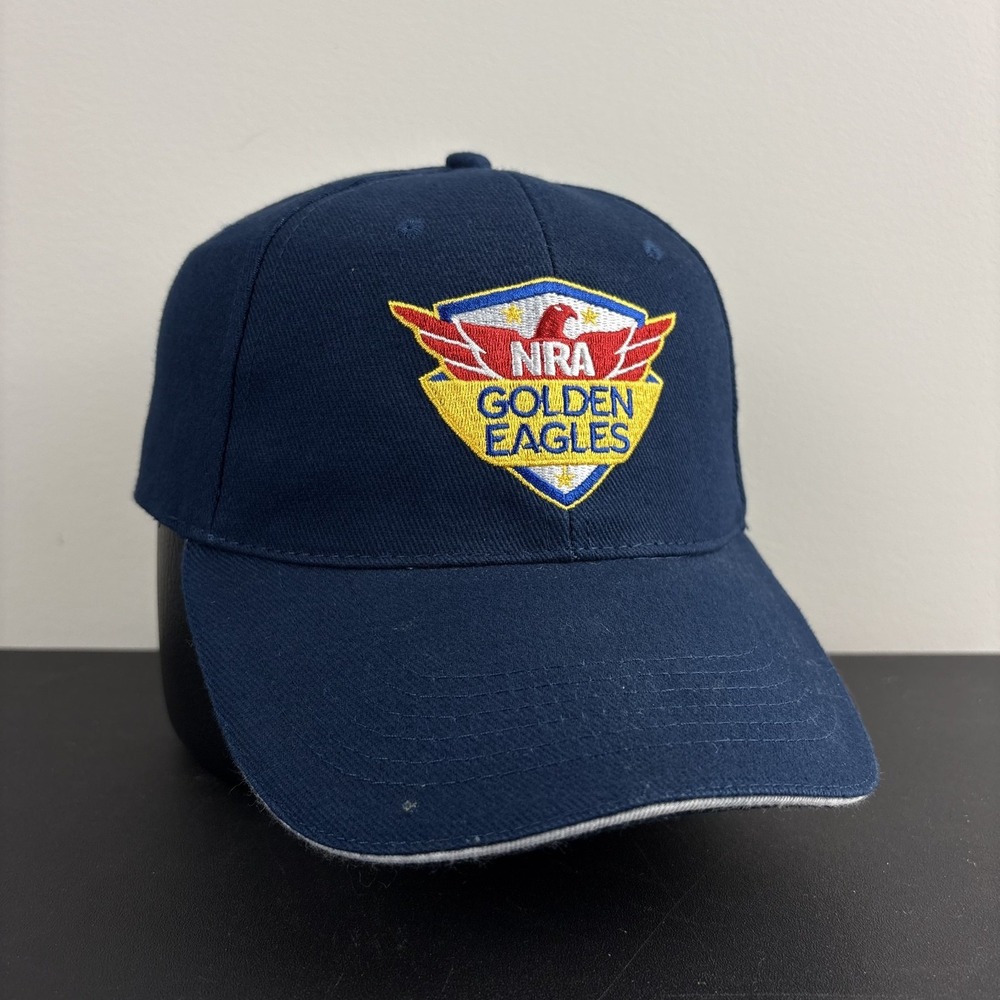 NRA Golden Eagles Hat Navy Blue National Rifle Association Strapback Cap